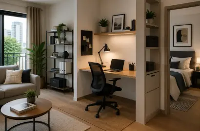 Creating a Home Office in a One-Bedroom Apartment